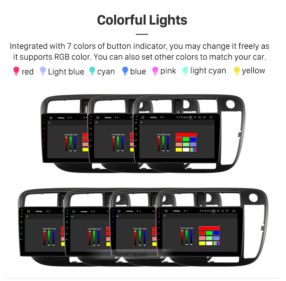 Seicane HD-Touchscreen 1998-2000 Honda Civic RHD Manuelle Klimaanlage Auto-Stereoanlage mit WIFI Bluetooth-Unterstützung GPS DVR Bild in Bild