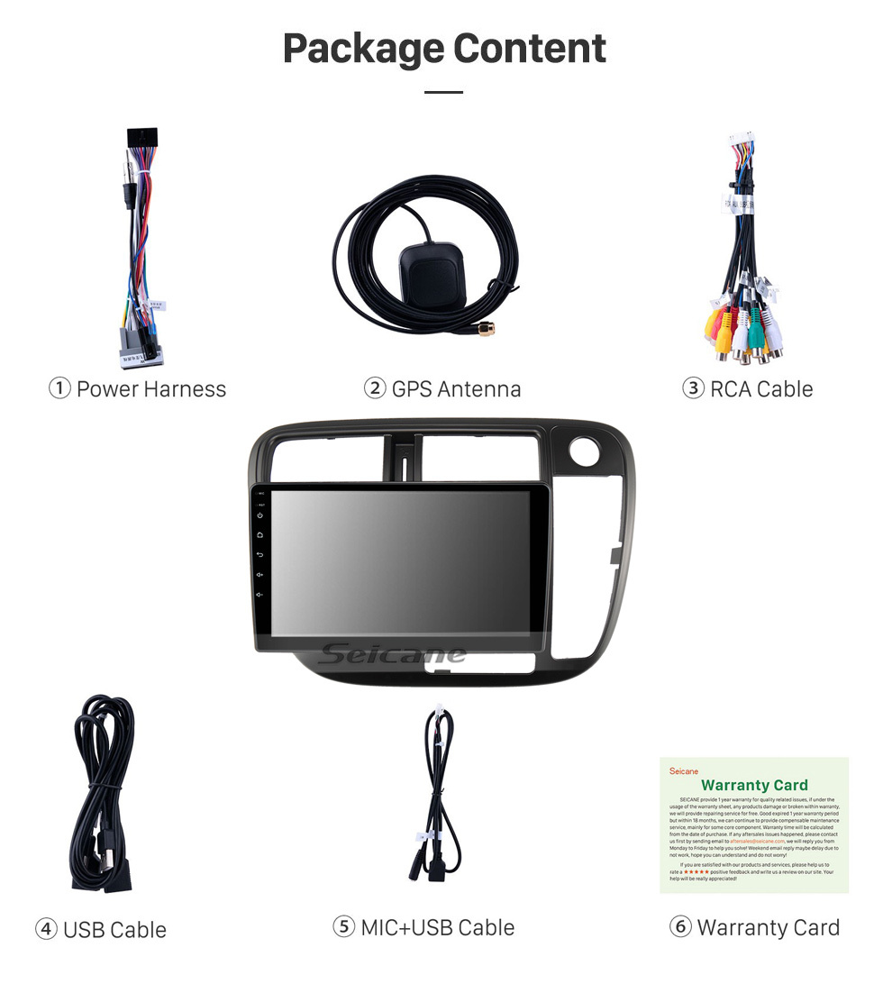 Seicane Écran tactile HD 1998-2000 Honda Civic RHD manuel système stéréo de voiture A / C avec support WIFI Bluetooth GPS DVR image dans l'image Seicane Écran tactile HD 1998-2000 Honda Civic RHD manuel système stéréo de voiture A / C avec support WIFI Bluetooth GPS DVR image dans l'image