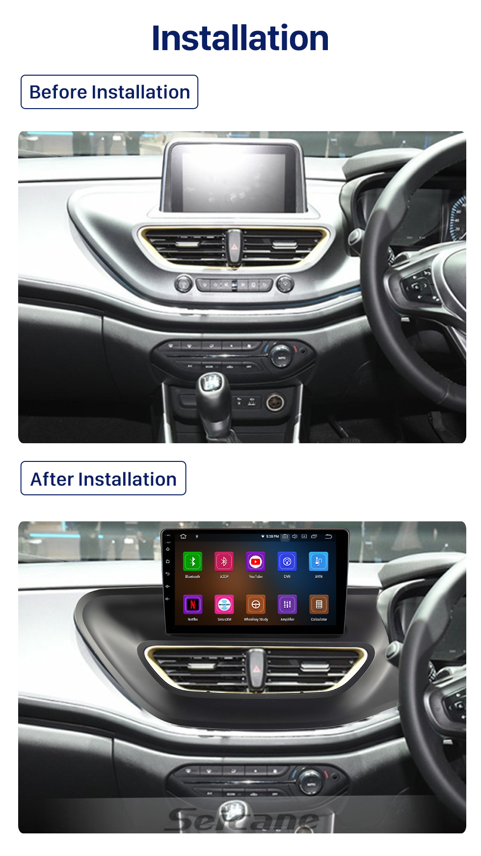 Seicane Rádio OEM 10.1 polegadas Android 10.0 para Nissan NV400 2010+ Opel Movano Renault Master III Bluetooth HD Tela sensível ao toque Navegação GPS AUX Suporte USB Carplay DVR OBD Câmera retrovisor