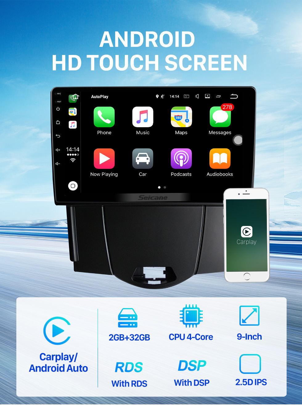 Seicane For BYD F3 2014-2015 9 Inch Car Audio System with Built-in Carplay Bluetooth WIFI Support GPS Navigation AHD Camera Seicane For BYD F3 2014-2015 9 Inch Car Audio System with Built-in Carplay Bluetooth WIFI Support GPS Navigation AHD Camera