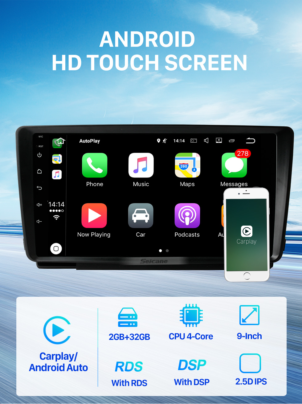 Seicane Für Hyundai VENVE 2018 Auto GPS Navigation Stereo mit RDS DSP Carplay Unterstützung Bluetooth AHD Kamera 1080P Video Player