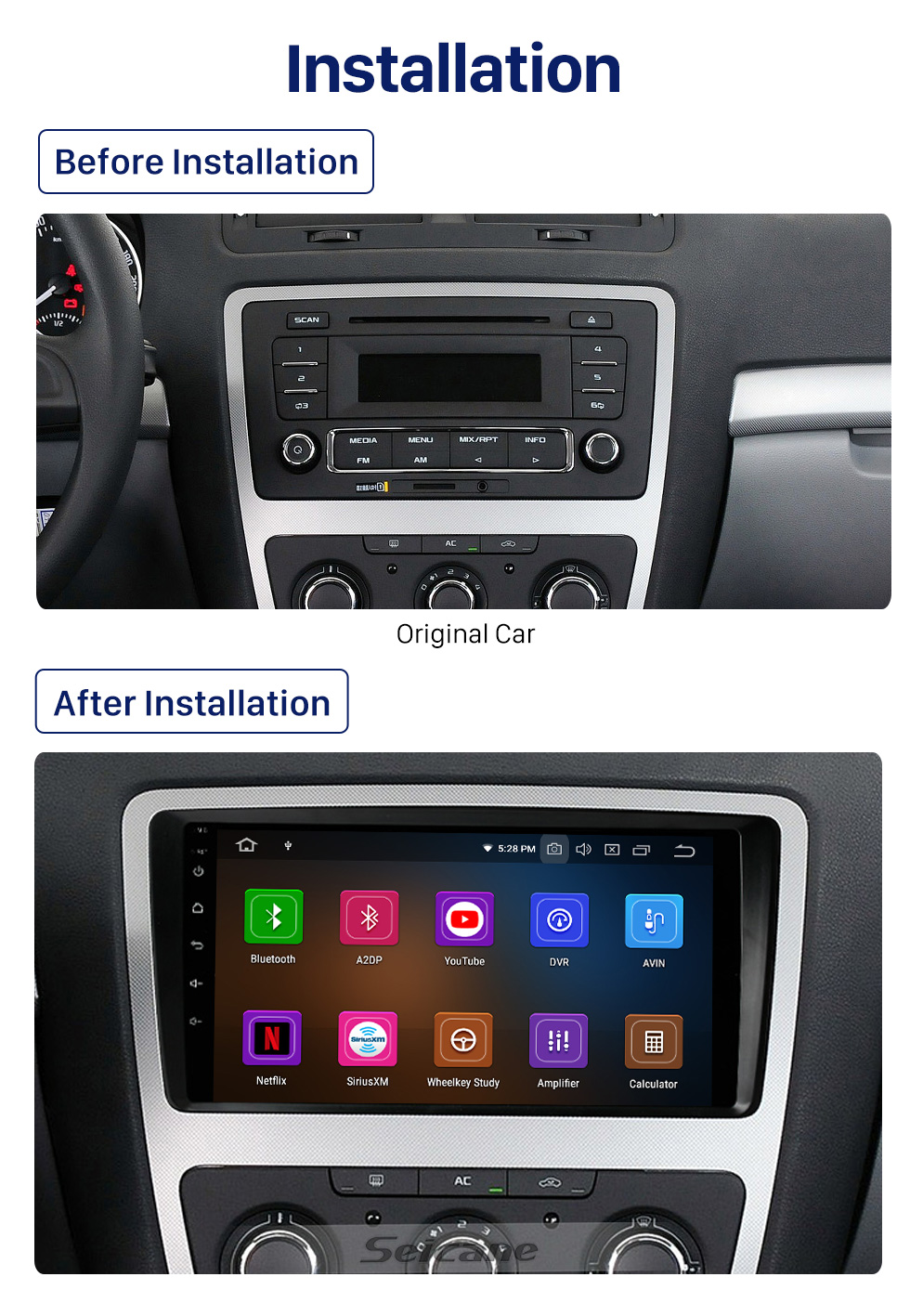 Seicane Für Hyundai VENVE 2018 Auto GPS Navigation Stereo mit RDS DSP Carplay Unterstützung Bluetooth AHD Kamera 1080P Video Player