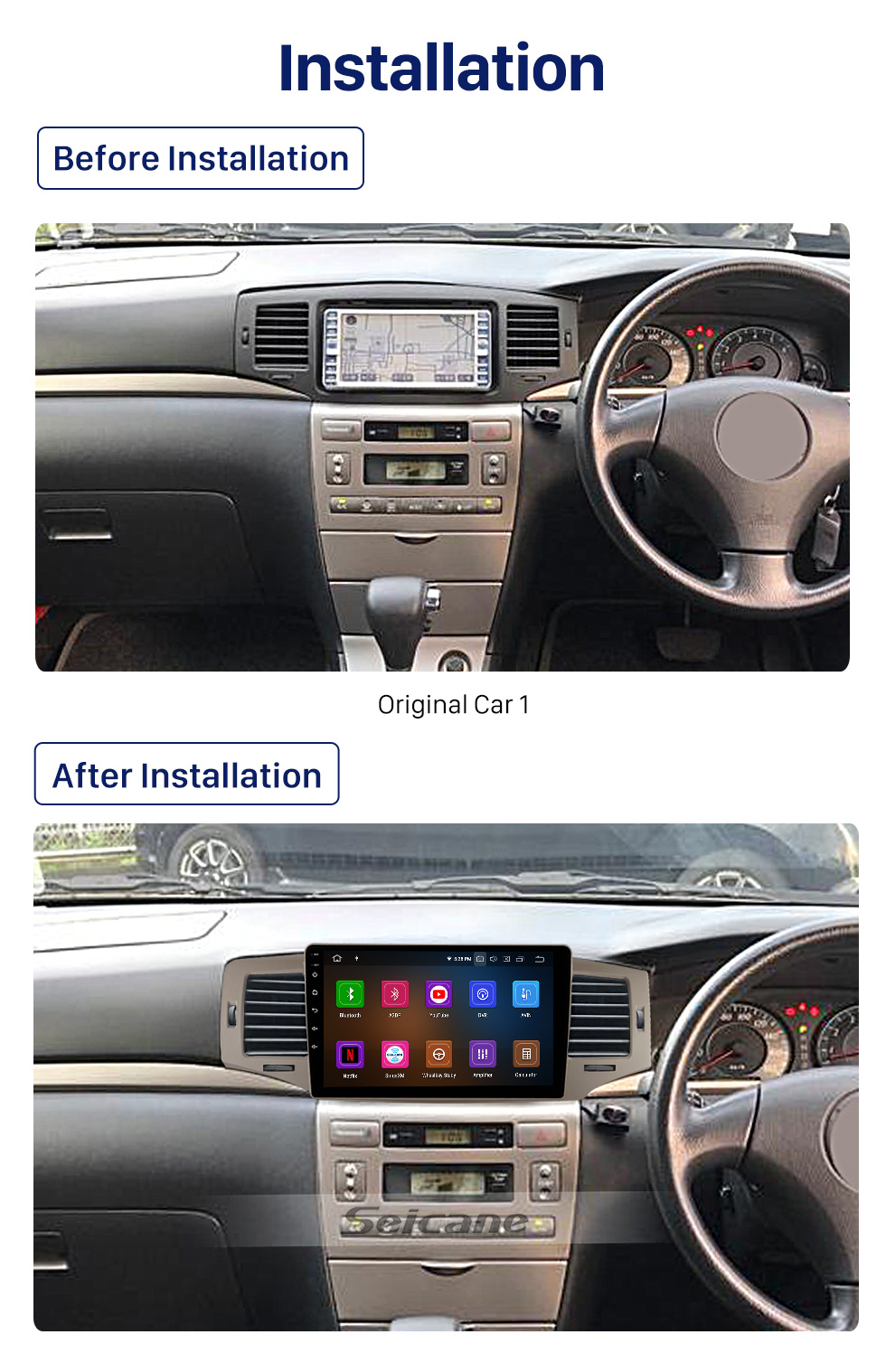 Details about   9" Android 9.1 Quad-core Stereo FM Radio GPS WIFI 3G/4G For Toyota Corolla 06-12 