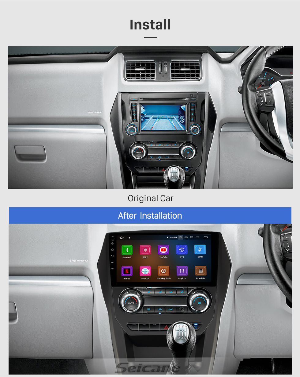 Seicane OEM Android 11.0 pour Radio MAHINDRA SCORPIO avec Bluetooth 9 pouces HD écran tactile système de navigation GPS Carplay support DSP