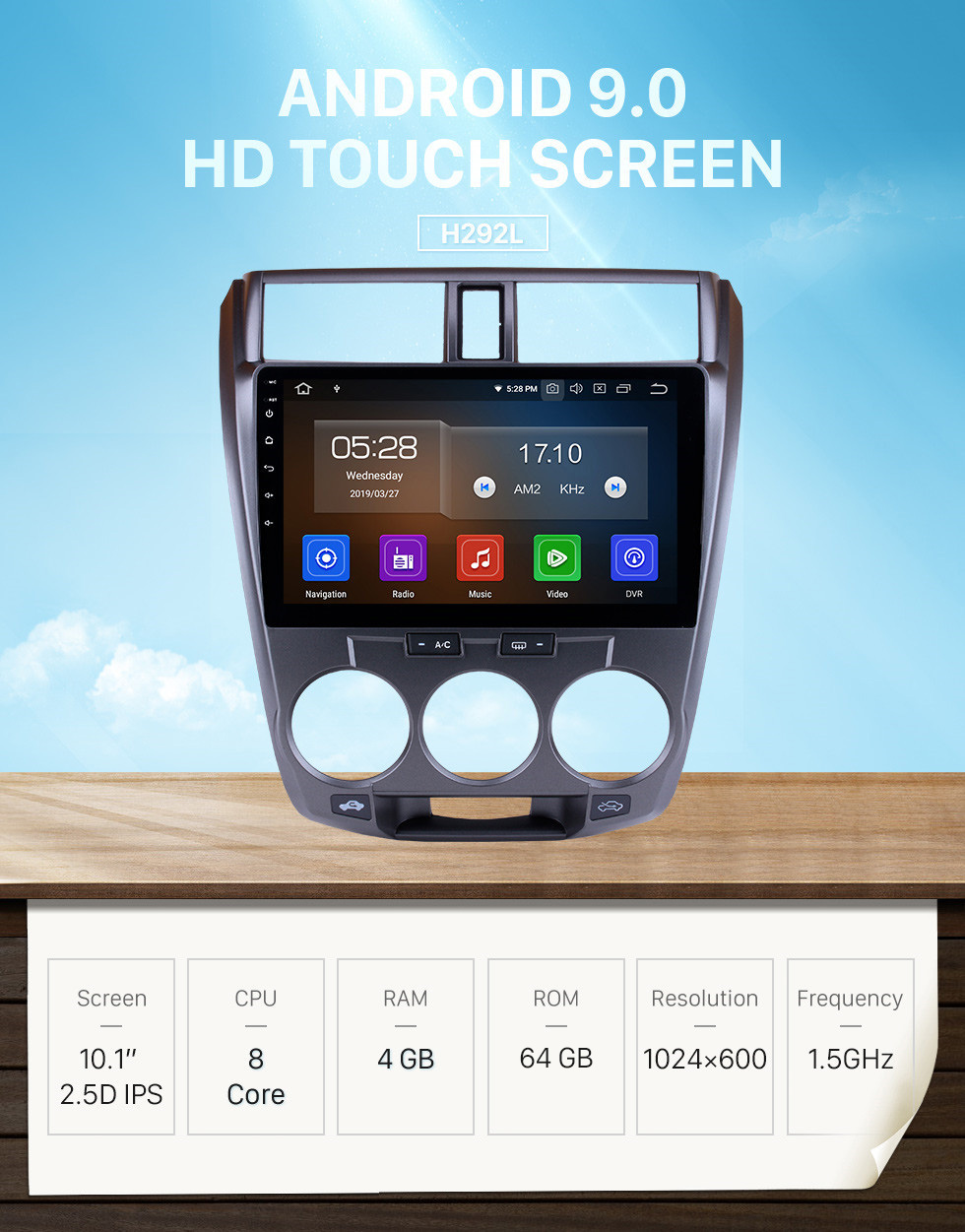 Seicane HD 1024*600 Touchscreen 2008-2013 HONDA CITY 10.1 inch Radio DVD Player Android 9.0 GPS Navigation System with Wifi Backup Camera Bluetooth Mirror Link OBD2 DAB+ DVR Steering Wheel Control Seicane HD 1024*600 Touchscreen 2008-2013 HONDA CITY 10.1 inch Radio DVD Player Android 9.0 GPS Navigation System with Wifi Backup Camera Bluetooth Mirror Link OBD2 DAB+ DVR Steering Wheel Control