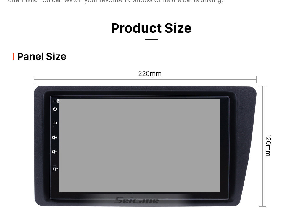 Seicane Multi-touch Android 13.0 Head Unit GPS for 2001-2005 Honda Civic with Radio RDS 3G WiFi Bluetooth 1080P Mirror Link OBD2