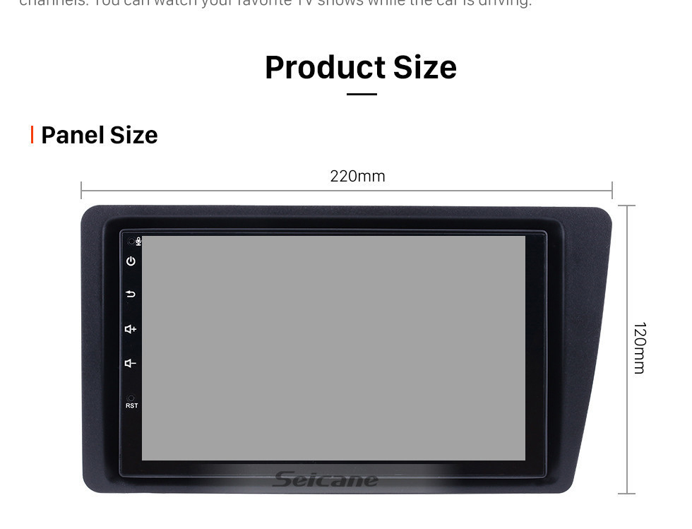 Seicane Multi-touch Android 9.0 Head Unit GPS para 2001-2005 Honda Civic con Radio RDS 3G WiFi Bluetooth 1080P Mirror Link OBD2