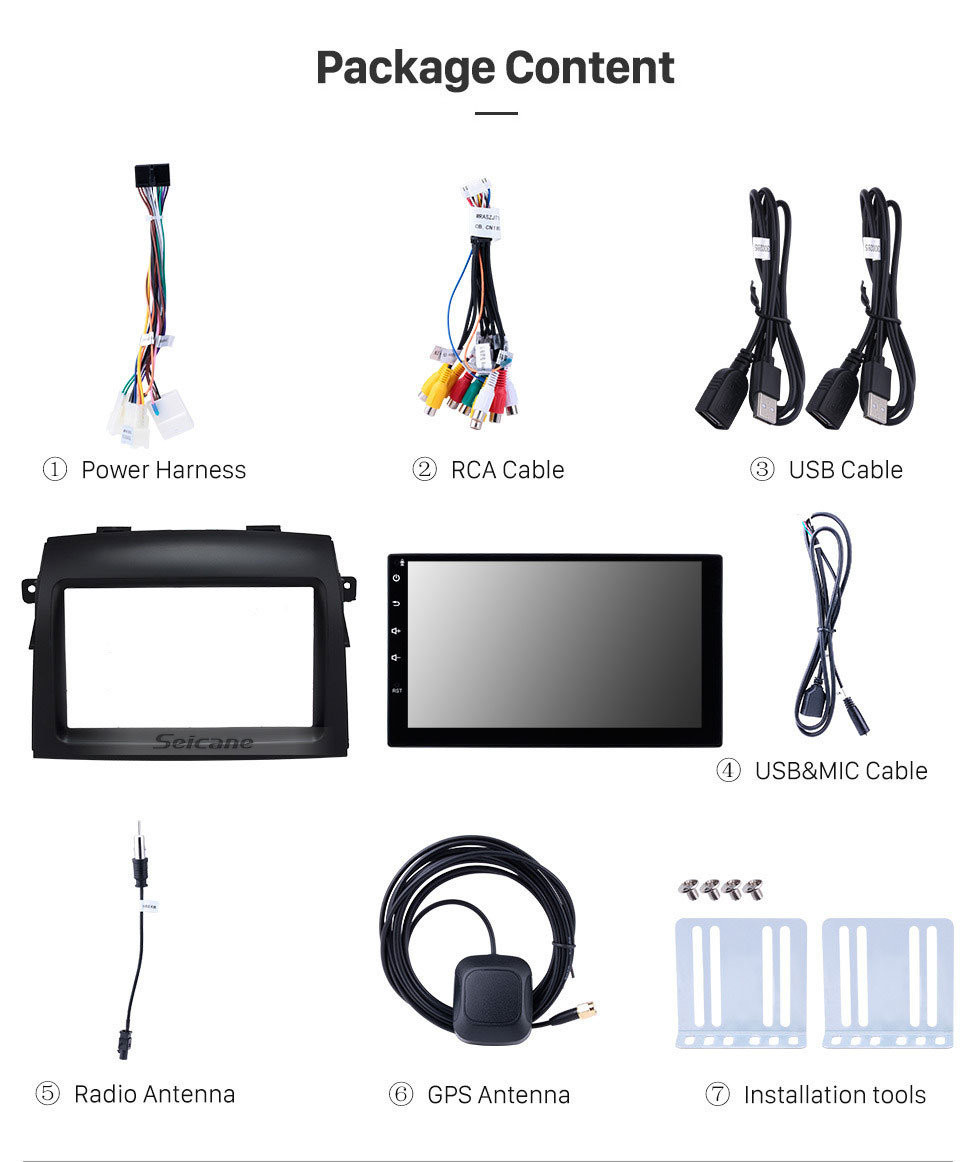 Seicane Sistema de navegación GPS Android 12.0 para Toyota Sienna 2004-2010 con cámara de respaldo Pantalla táctil HD 3G WIFI Control del volante Bluetooth