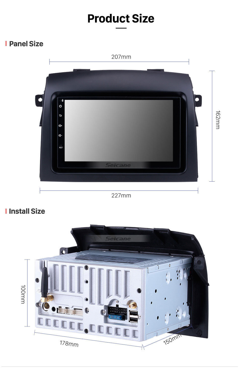 Seicane Système de navigation GPS Android 12.0 pour Toyota Sienna 2004-2010 avec caméra de recul écran tactile HD 3G WIFI commande au volant Bluetooth