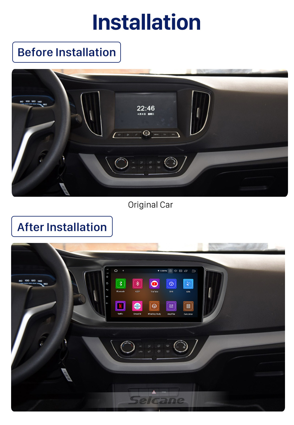 Seicane 9-дюймовый сенсорный экран HD для 2017 MG 3 Autostereo Android Auto с поддержкой автомобильной аудиосистемы DSP OBD2 Seicane 9-дюймовый сенсорный экран HD для 2017 MG 3 Autostereo Android Auto с поддержкой автомобильной аудиосистемы DSP OBD2