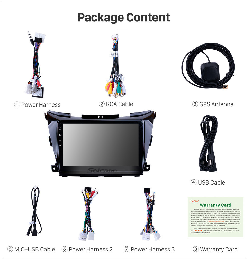 Seicane 10,1 zoll HD Touchscreen Radio GPS Navigationssystem Android 9.0 für 2015 2016 2017 Nissan Murano Unterstützung Bluetooth 3G / 4G WIFI OBD2 USB Spiegel Link Lenkradsteuerung Seicane 10,1 zoll HD Touchscreen Radio GPS Navigationssystem Android 9.0 für 2015 2016 2017 Nissan Murano Unterstützung Bluetooth 3G / 4G WIFI OBD2 USB Spiegel Link Lenkradsteuerung