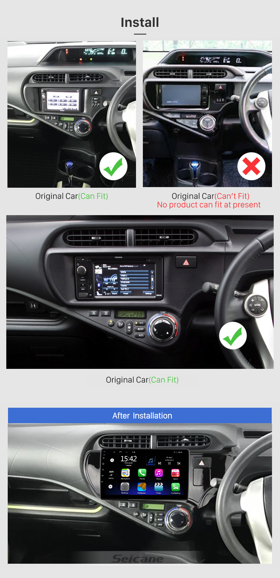 Seicane 9 Inch HD Touchscreen for 2012-2014 Toyota AQUA RHD GPS Navi Car Radio Car Stereo System Support HD Digital TV Seicane 9 Inch HD Touchscreen for 2012-2014 Toyota AQUA RHD GPS Navi Car Radio Car Stereo System Support HD Digital TV