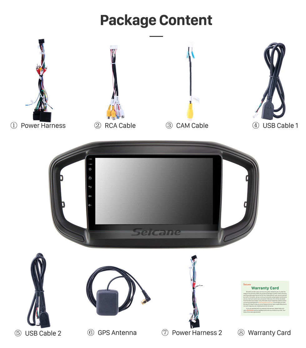 Seicane Pantalla táctil HD de 7 pulgadas para el sistema estéreo de coche Ford Focus GPS Navi 2002-2011 con cámara de visión trasera compatible con Bluetooth
