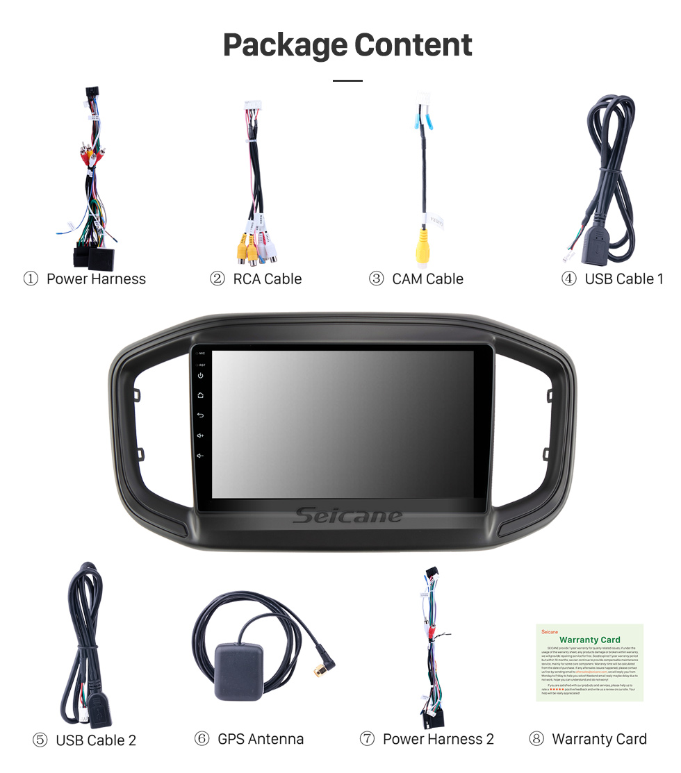 Seicane Tela sensível ao toque HD de 7 polegadas para sistema estéreo de carro GPS Navi Ford Focus 2002-2011 com câmera de visão traseira com suporte para Bluetooth