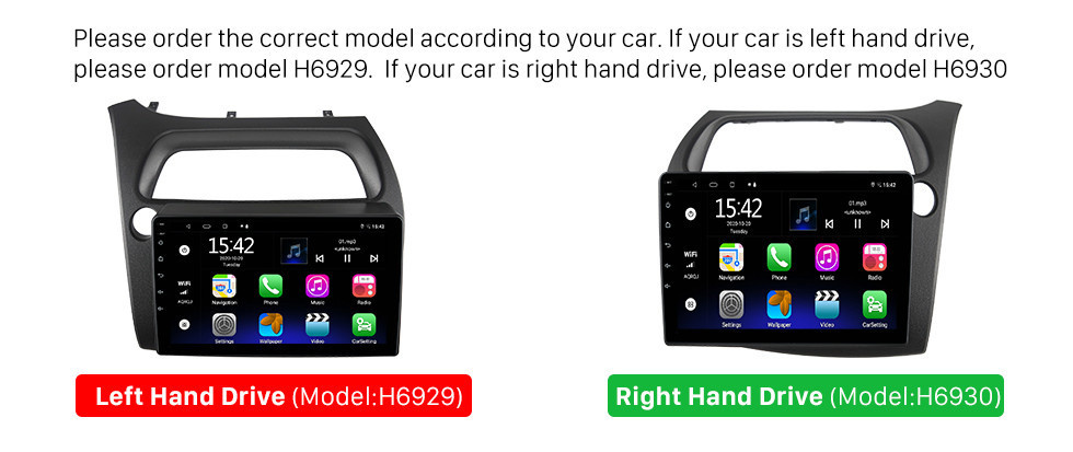 Seicane 9 Inch HD Touchscreen for 2005 Honda Civic Europea LHD Radio Car RadioCar Radio Bluetooth Support Carplay HD Digital TV Seicane 9 Inch HD Touchscreen for 2005 Honda Civic Europea LHD Radio Car RadioCar Radio Bluetooth Support Carplay HD Digital TV