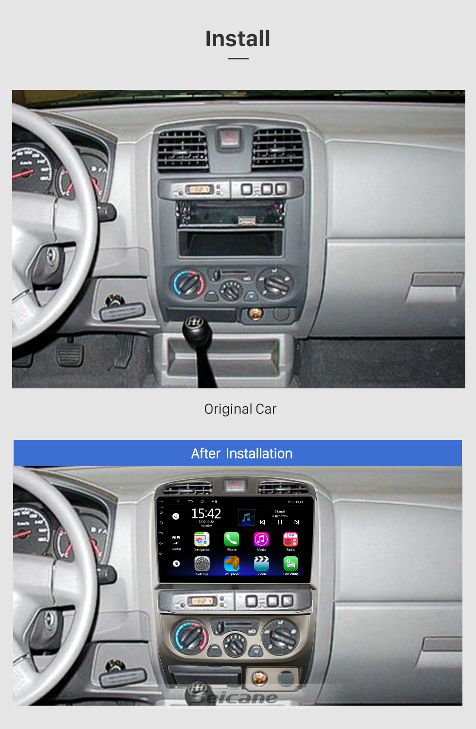 Seicane 9-дюймовый сенсорный экран HD для Android 10.0 Mahindra XUV500 2012 года, радио, GPS-навигационная система, поддержка 3G Wifi резервной камеры