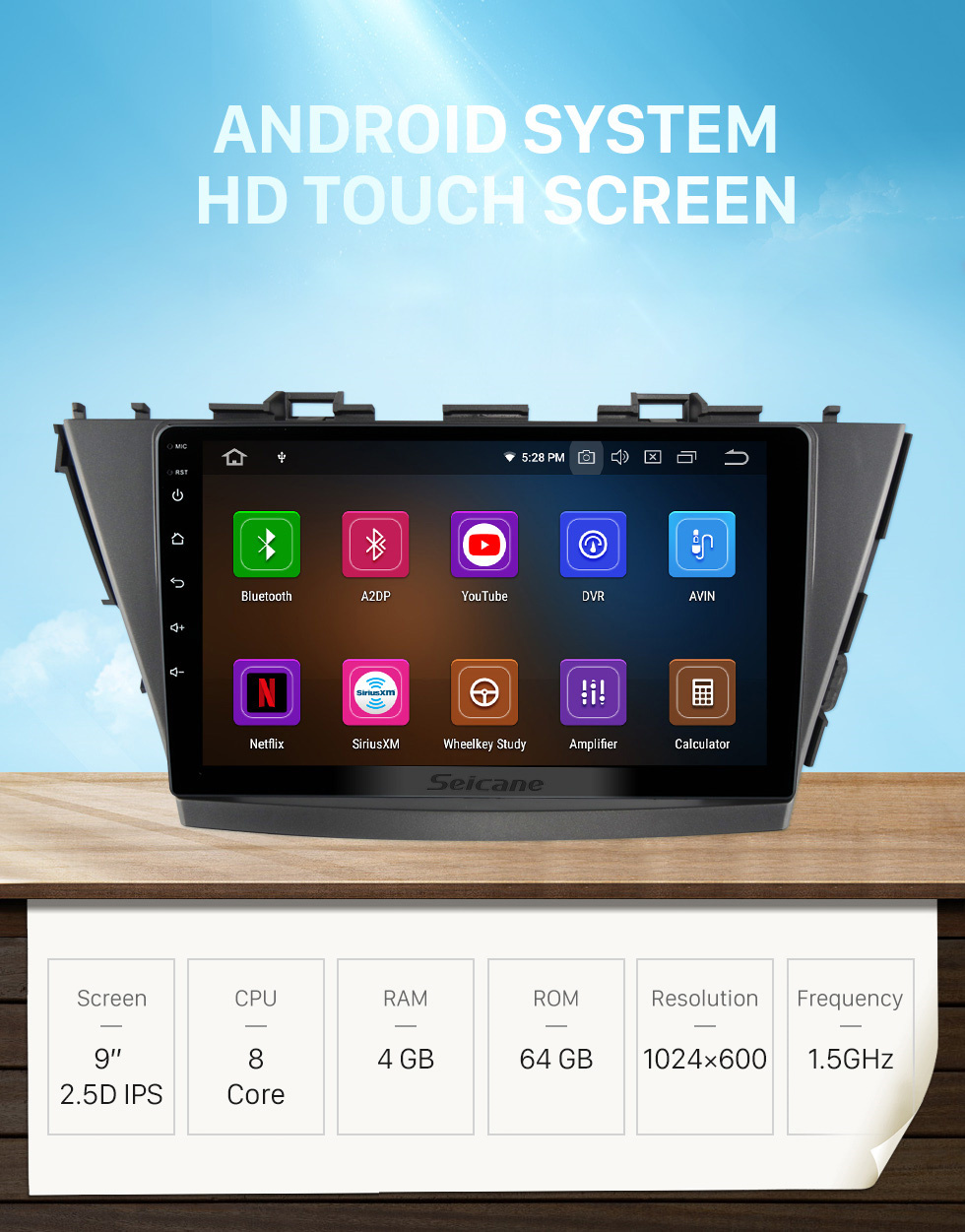 Seicane Écran tactile HD de 9 pouces pour 2013 Toyota Prius RHD lecteur DVD de voiture stéréo avec autoradio Wifi Bluetooth Support écran partagé