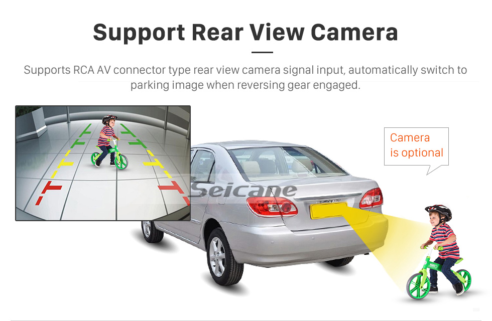 Seicane Écran tactile HD de 9 pouces pour 2012-2014 Toyota AQUA RHD Radio réparation d&amp;amp;amp;#39;autoradio système Audio de voiture Support IPS vue plein écran