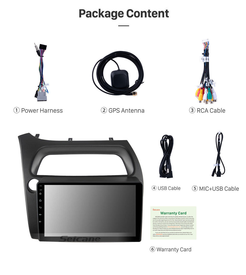 Seicane Écran tactile HD de 9 pouces pour 2005 Honda Civic Europea LHD Autoradio autoradio lecteur stéréo système stéréo de voiture prise en charge 2.5D écran tactile incurvé Seicane Écran tactile HD de 9 pouces pour 2005 Honda Civic Europea LHD Autoradio autoradio lecteur stéréo système stéréo de voiture prise en charge 2.5D écran tactile incurvé