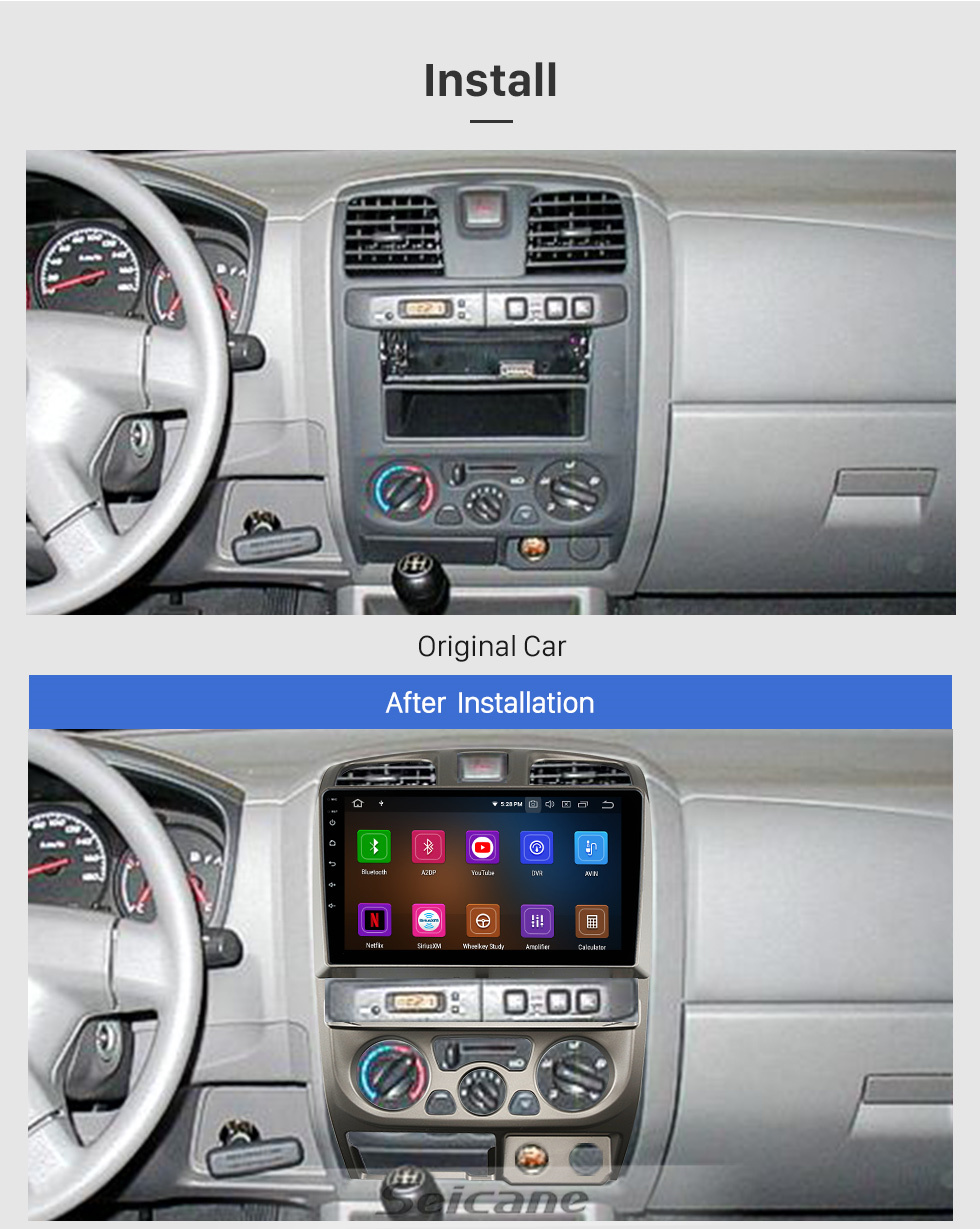 Seicane 9 Zoll HD Touchscreen für 2001-2005 Isuzu D Max MU-7 Chevrolet Colorado Radio Auto Audio System Autoradio Reparatur Unterstützung 1080P Videoplayer1080