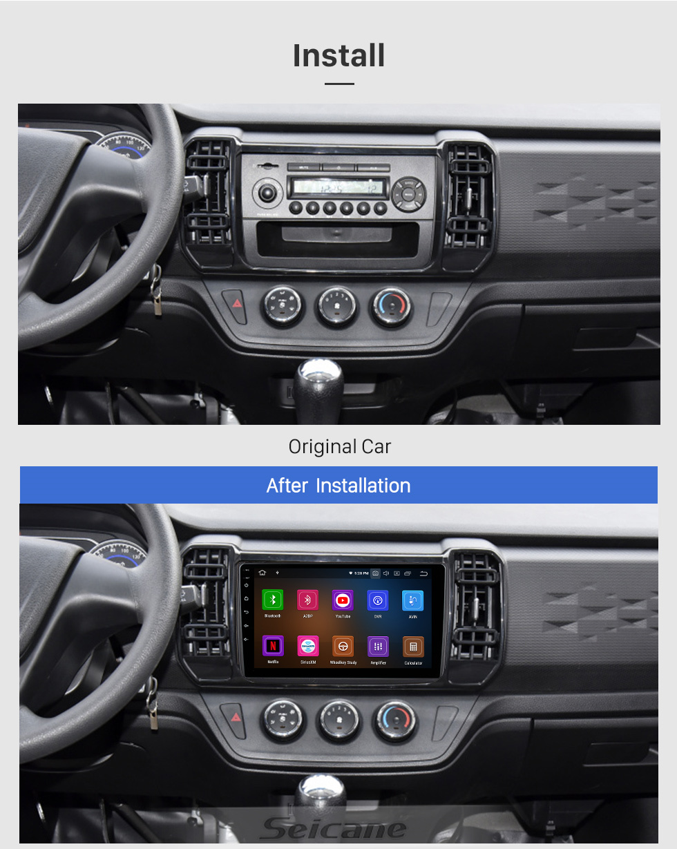 Seicane Tela sensível ao toque HD de 9 polegadas para 2020 DFSK C56 estéreo Android Auto carro GPS de navegação estéreo com suporte para controle de volante