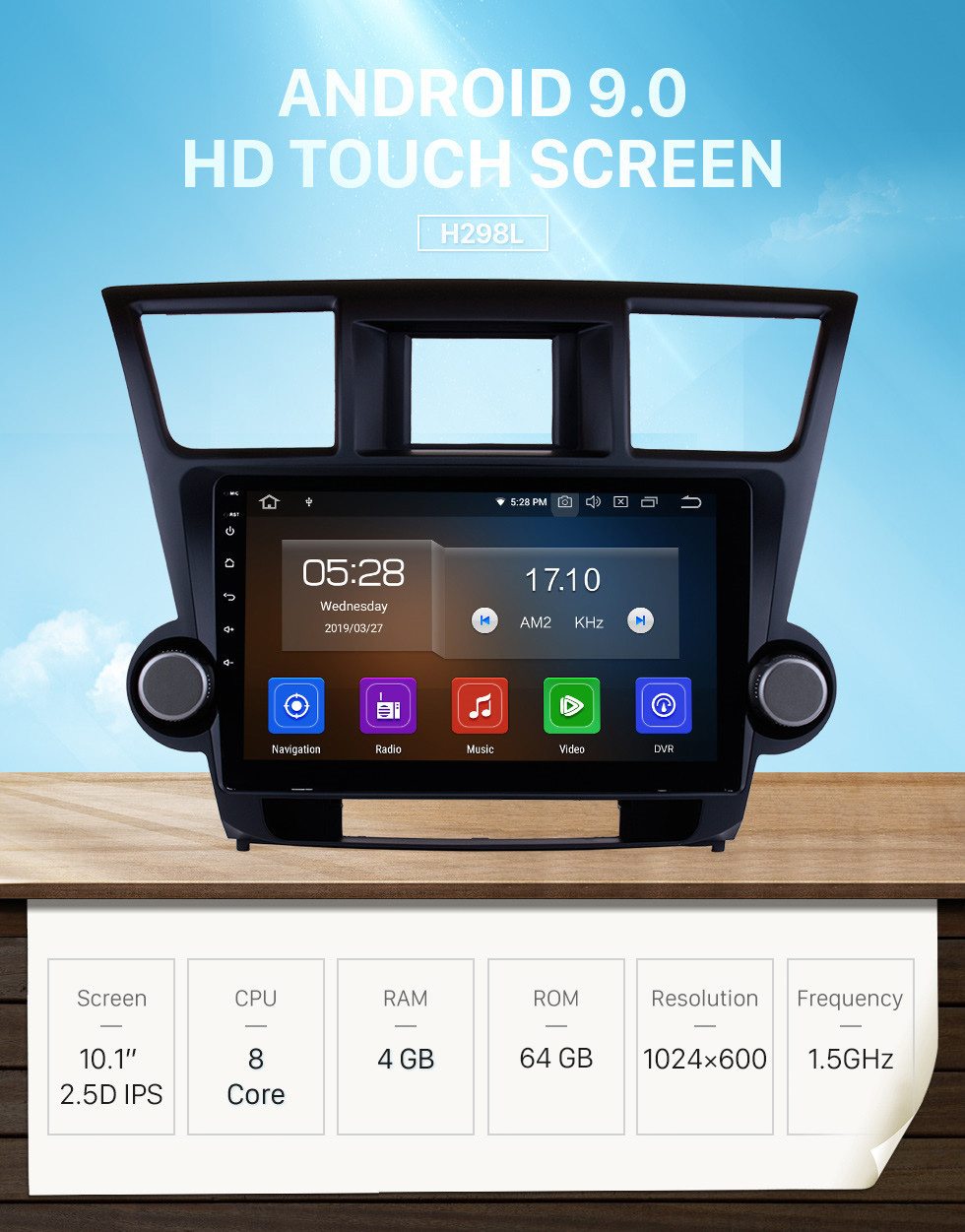 Seicane 10.1 Inch 2009-2015 Toyota Highlander Android 9.0 Capacitive Touch Screen Radio GPS Navigation system with Bluetooth TPMS DVR OBD II Rear camera AUX USB SD 3G WiFi Steering Wheel Control Video Seicane 10.1 Inch 2009-2015 Toyota Highlander Android 9.0 Capacitive Touch Screen Radio GPS Navigation system with Bluetooth TPMS DVR OBD II Rear camera AUX USB SD 3G WiFi Steering Wheel Control Video