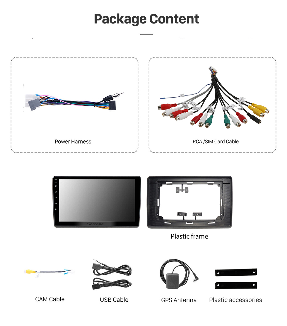 Seicane 10.1 pulgadas Android 13.0 para 2010 2011 2012+ NISSAN NV400/ OPEL MOVANO/ RENAULT MASTER III Sistema de navegación GPS estéreo con soporte de pantalla táctil Bluetooth Cámara de visión trasera