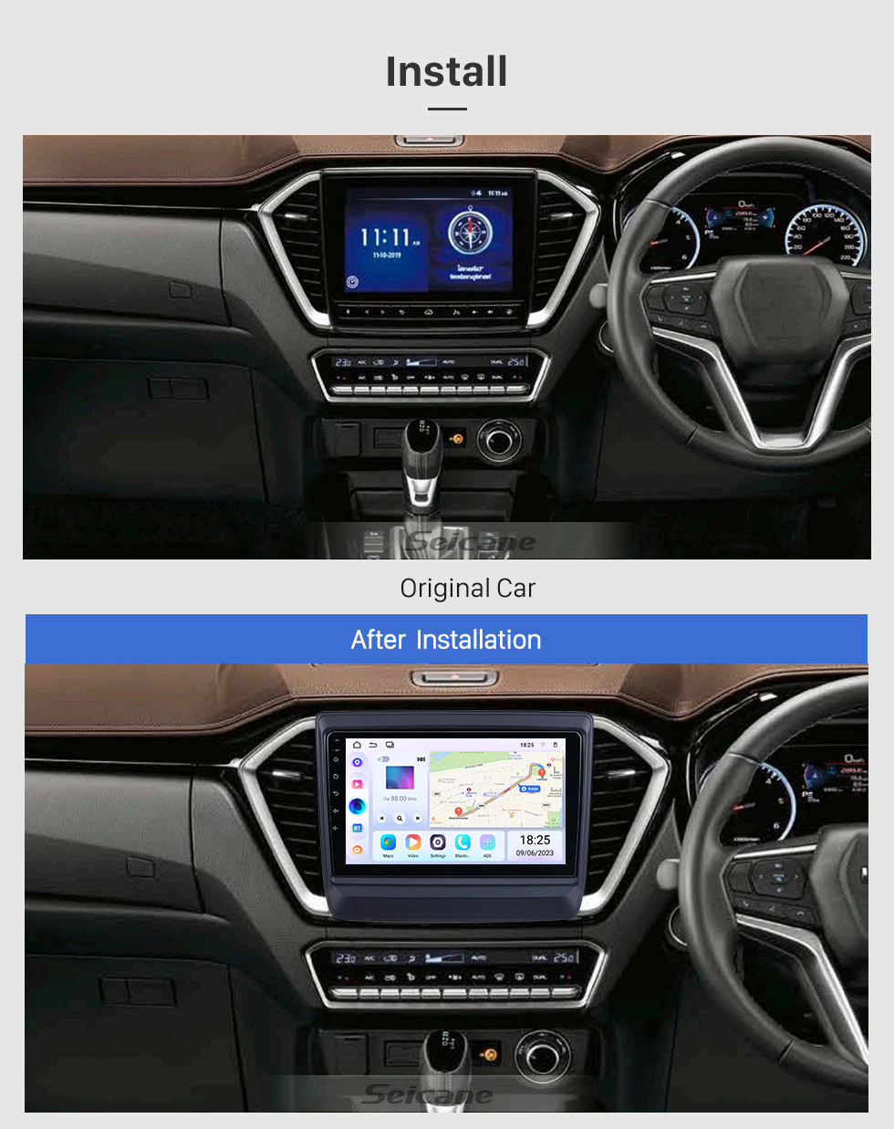 Seicane Para 2013-2016 BMW Serie 3 F30 F31 F34 F35 NBT Radio Android 10.0 HD Pantalla táctil Sistema de navegación GPS de 9 pulgadas con soporte Bluetooth Carplay DVR