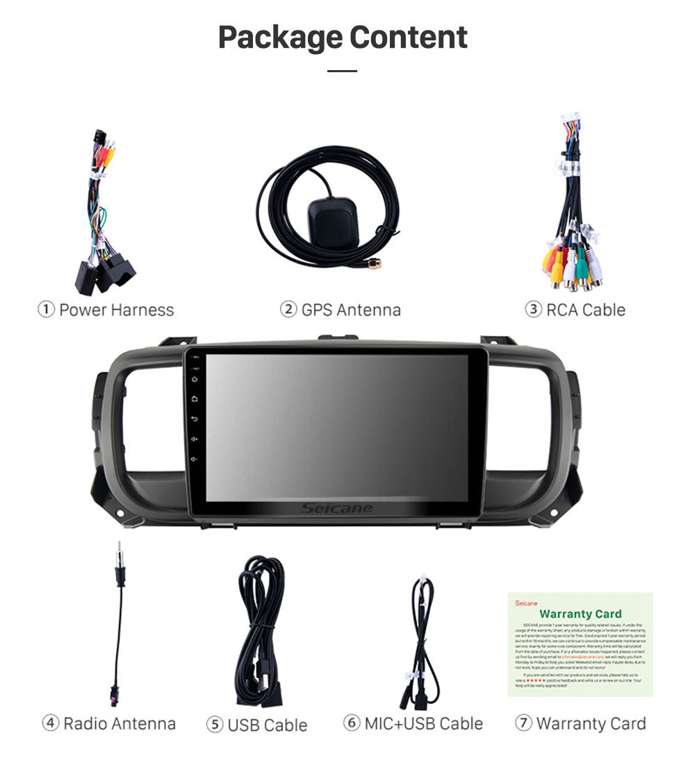 Seicane 9 Inch HD Touchscreen for 2016 Citroen Jumpy Space Tourer Stereo Car Stereo with Bluetooth Support Steering Wheel Control Seicane 9 Inch HD Touchscreen for 2016 Citroen Jumpy Space Tourer Stereo Car Stereo with Bluetooth Support Steering Wheel Control