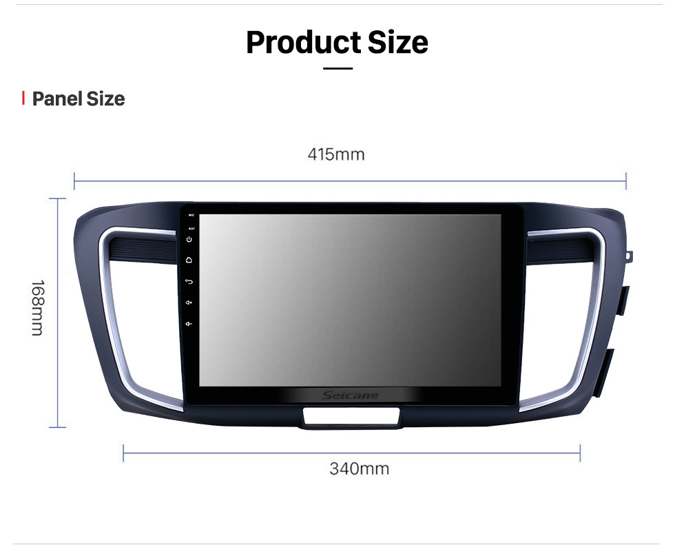 Seicane HD Touchscreen de 10,1 polegadas Android 11.0 para 2013 HONDA ACCORD RHD Rádio Sistema de navegação GPS Suporte para carplay Bluetooth Câmera de backup