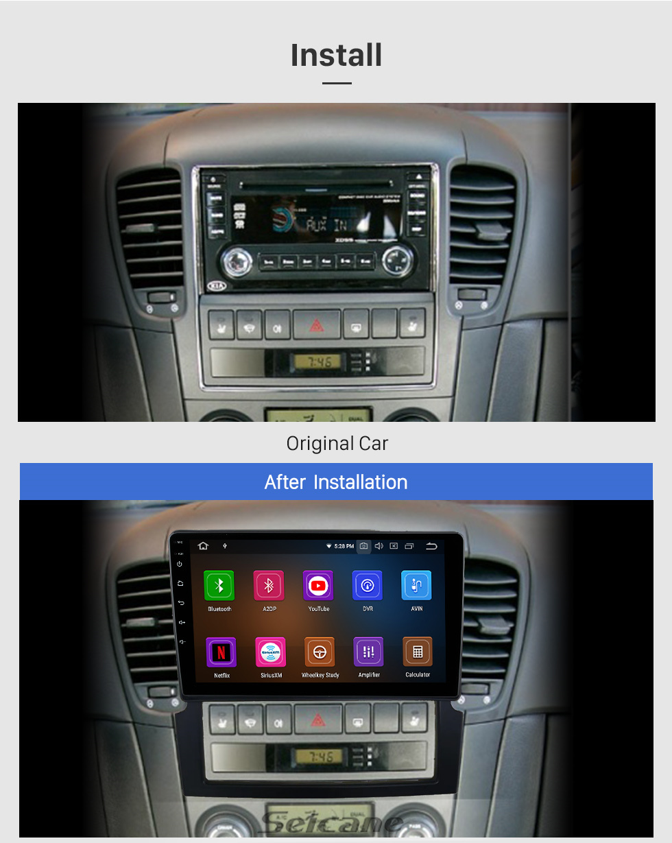 Seicane Android 11.0 For 2004-2008 KIA Sorento Radio 9 inch GPS Navigation System with Bluetooth HD Touchscreen Carplay support SWC Seicane Android 11.0 For 2004-2008 KIA Sorento Radio 9 inch GPS Navigation System with Bluetooth HD Touchscreen Carplay support SWC