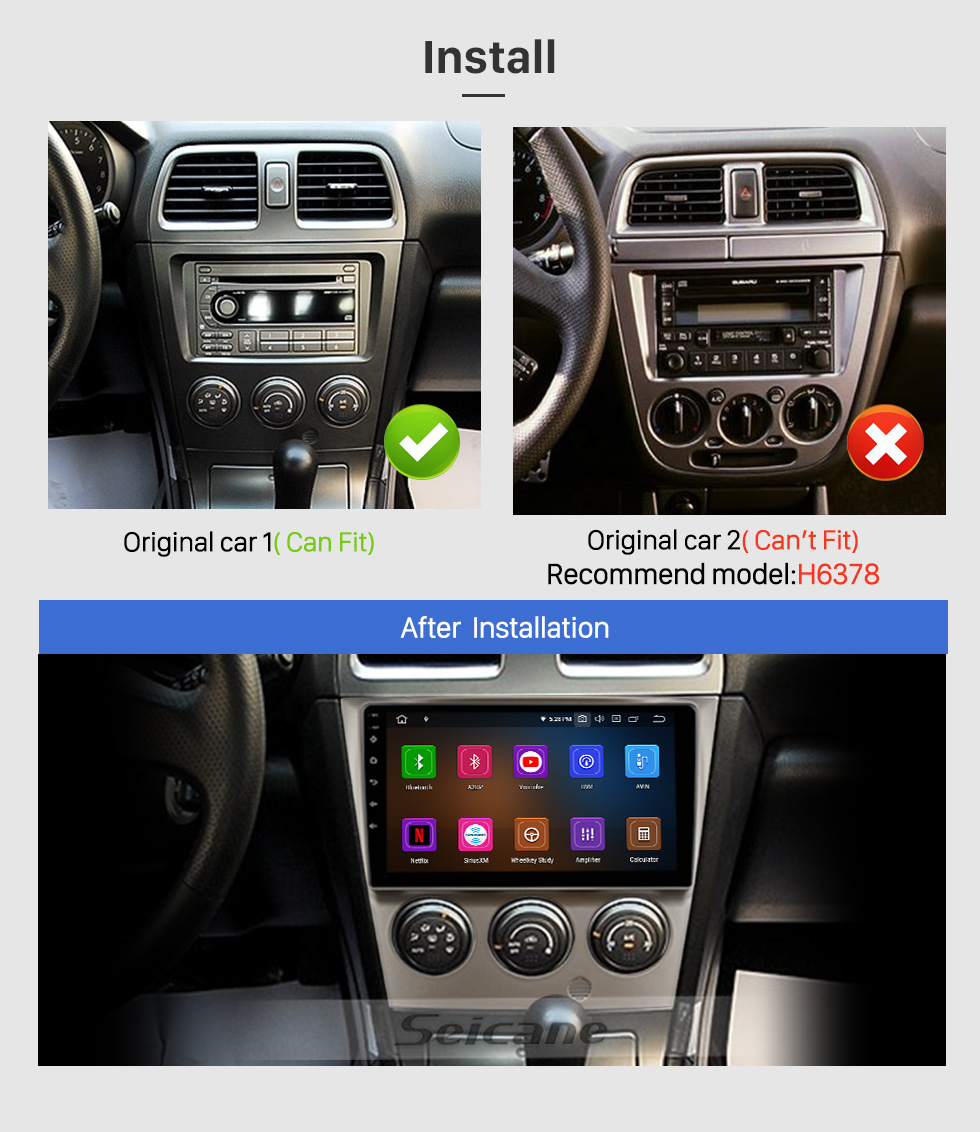 Seicane Android 11.0 For 2003-2006 SUBARU IMPREZA Radio 9 inch GPS Navigation System with Bluetooth HD Touchscreen Carplay support SWC Seicane Android 11.0 For 2003-2006 SUBARU IMPREZA Radio 9 inch GPS Navigation System with Bluetooth HD Touchscreen Carplay support SWC