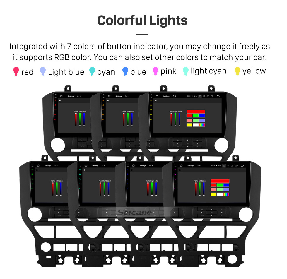 Seicane HD Touchscreen 9 inch Android 12.0 for 2015 Ford Mustang Radio GPS Navigation System Bluetooth Carplay support Backup camera
