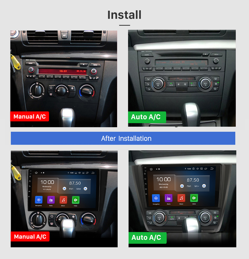 Seicane 2013-2018 Toyota RAV4 Conduite à gauche Android 13.0 9 pouces Navigation GPS HD Écran tactile Radio WIFI Bluetooth USB Prise en charge AUX Lecteur DVD SWC 1080P Caméra de recul OBD TPMS Carplay