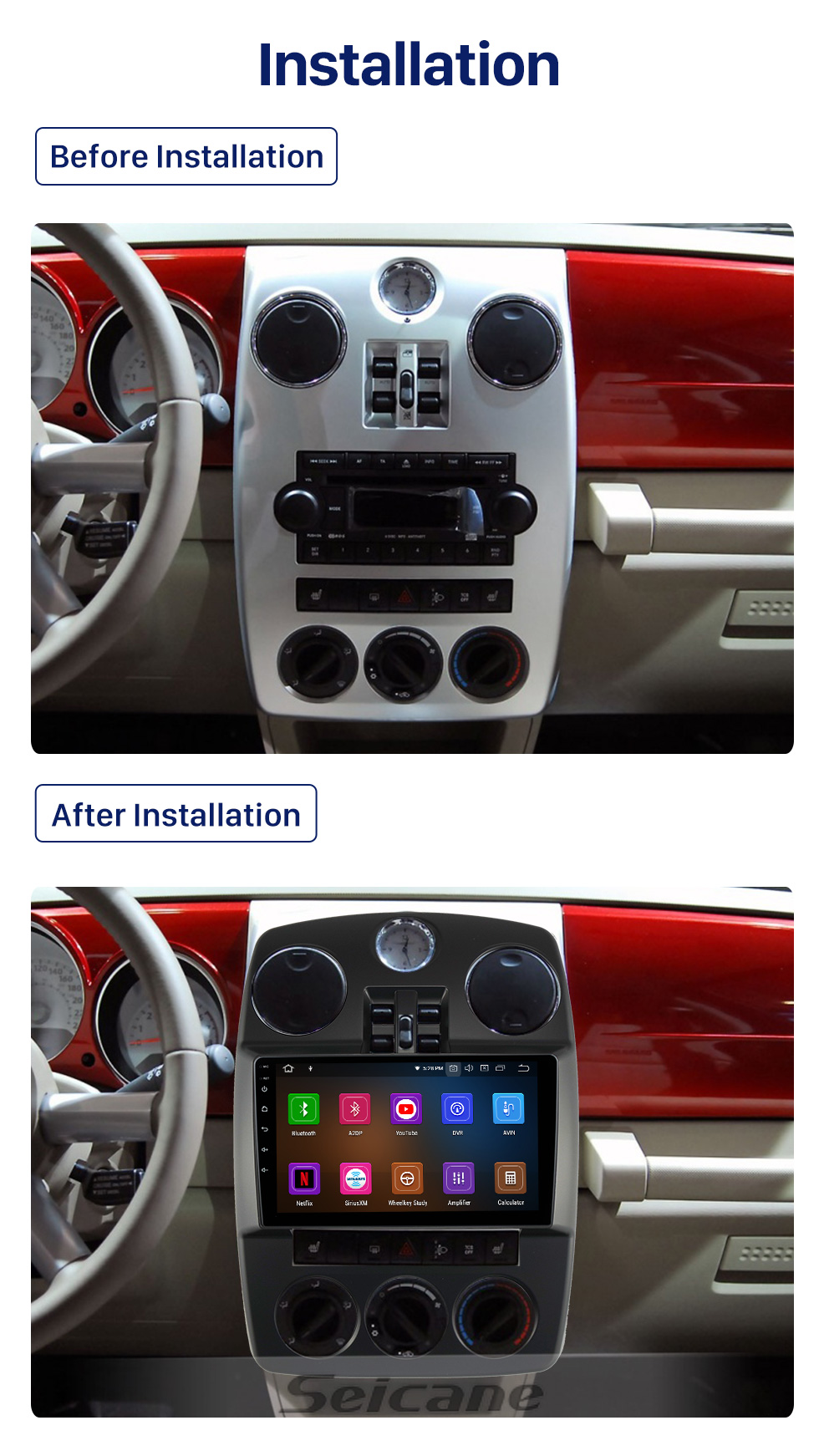 9 Inch HD Touchscreen for 20052010 CHRYSLER PT CRUISER