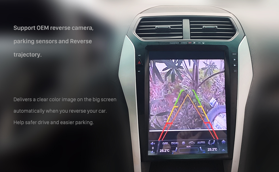 Seicane Atualização de rádio SEICANE para Ford Explorer 2011-2019, 8 núcleos Android estéreo, tela sensível ao toque de 12,1 polegadas, suporte para Carplay, GPS, Android Auto (4G RAM + 64G ROM)