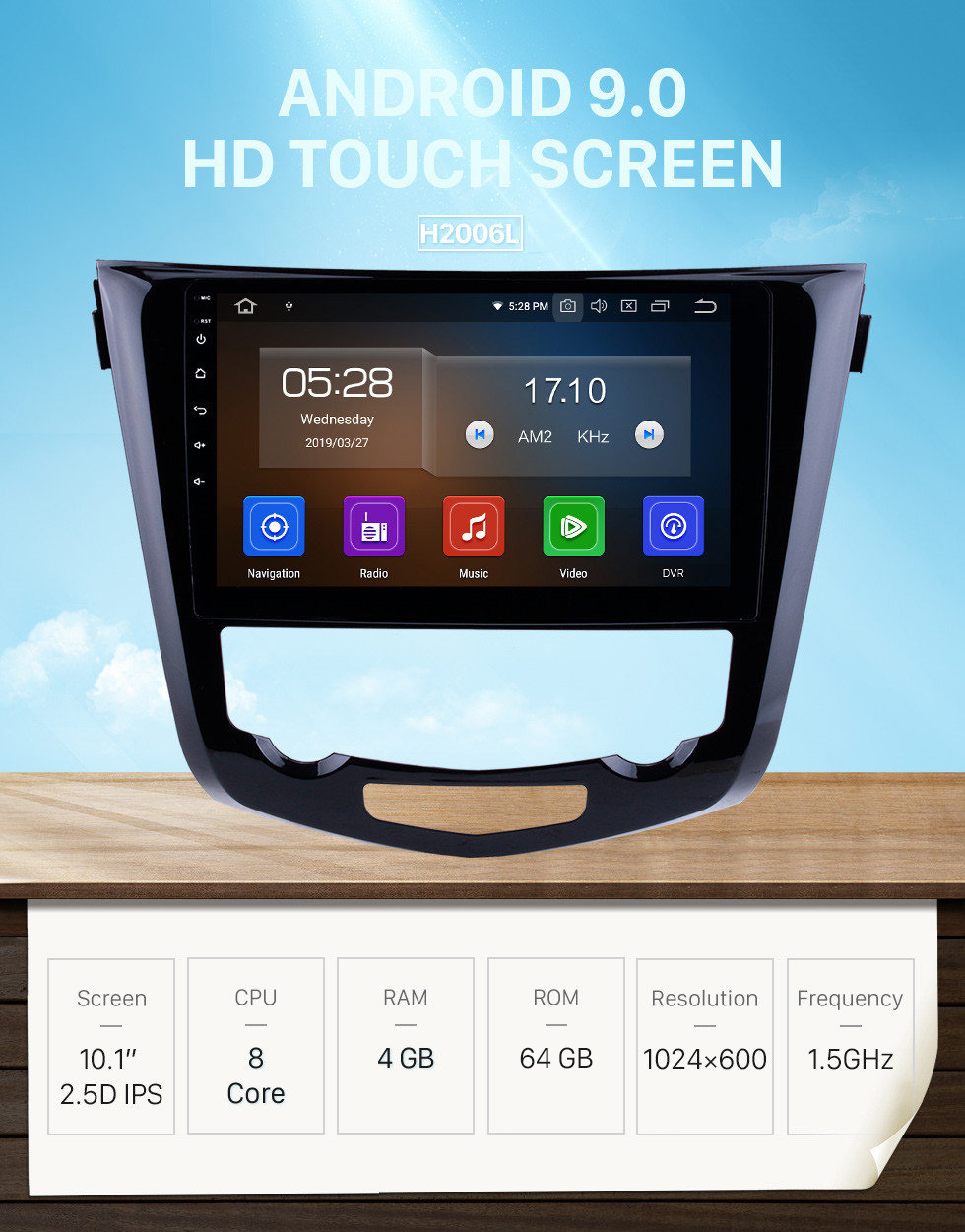 Seicane 10.1 pulgadas HD con pantalla táctil Radio Navegación GPS Android 9.0 para 2014 Nissan X-TRAIL Soporte Bluetooth TV USB OBD2 WIFI Video Mirror Link DVR Control del volante Seicane 10.1 pulgadas HD con pantalla táctil Radio Navegación GPS Android 9.0 para 2014 Nissan X-TRAIL Soporte Bluetooth TV USB OBD2 WIFI Video Mirror Link DVR Control del volante