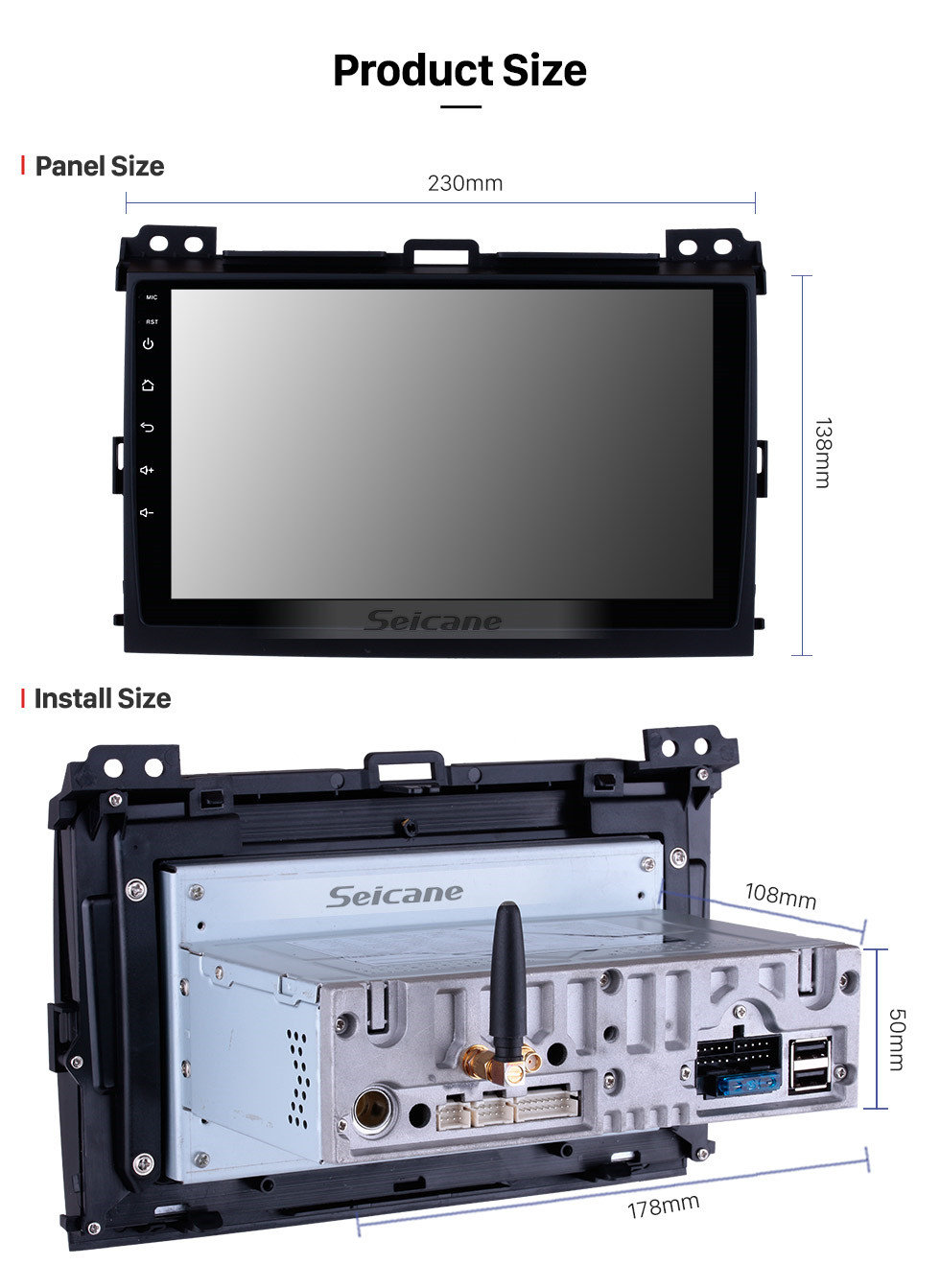 Seicane Android 9.0 2002 2003 2004 2005-2009 Toyota Prado GPS Navigation Bluetooth 1080P Video WIFI USB Mirror Link Car Radio Support DVR Backup Camera Digital TV Seicane Android 9.0 2002 2003 2004 2005-2009 Toyota Prado GPS Navigation Bluetooth 1080P Video WIFI USB Mirror Link Car Radio Support DVR Backup Camera Digital TV