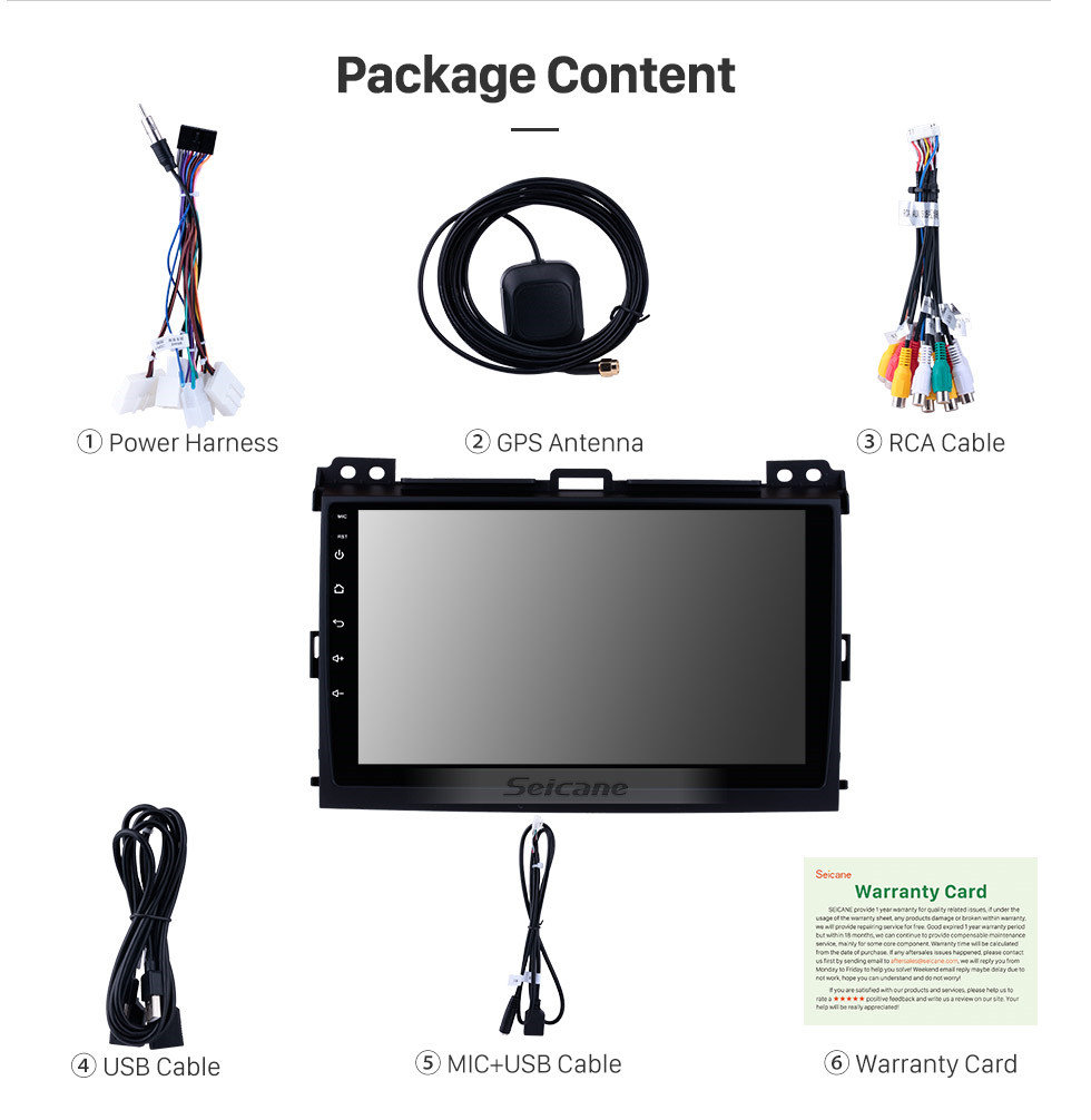 Seicane Android 9.0 2002 2003 2004 2005-2009 Toyota Prado GPS Navigation Bluetooth 1080P Video WIFI USB Mirror Link Car Radio Support DVR Backup Camera Digital TV Seicane Android 9.0 2002 2003 2004 2005-2009 Toyota Prado GPS Navigation Bluetooth 1080P Video WIFI USB Mirror Link Car Radio Support DVR Backup Camera Digital TV