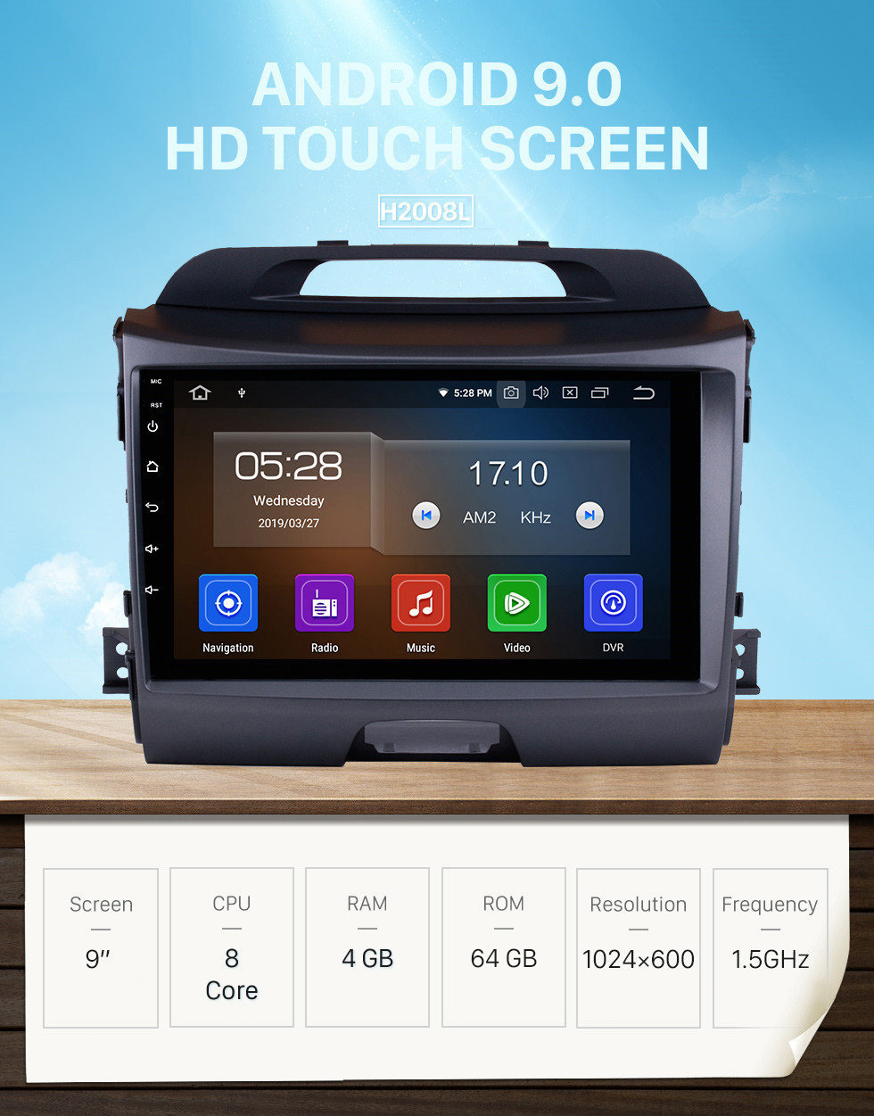 Seicane Android 9.0 9 дюймовый HD 1024 * 600 с сенсорным экраном Автомобильное радио в 2010-2015 годах KIA Sportage GPS-навигация Bluetooth WIFI Поддержка зеркальной связи USB DVR OBD2 4G WiFi Резервная камера управления рулевым колесом Seicane Android 9.0 9 дюймовый HD 1024 * 600 с сенсорным экраном Автомобильное радио в 2010-2015 годах KIA Sportage GPS-навигация Bluetooth WIFI Поддержка зеркальной связи USB DVR OBD2 4G WiFi Резервная камера управления рулевым колесом