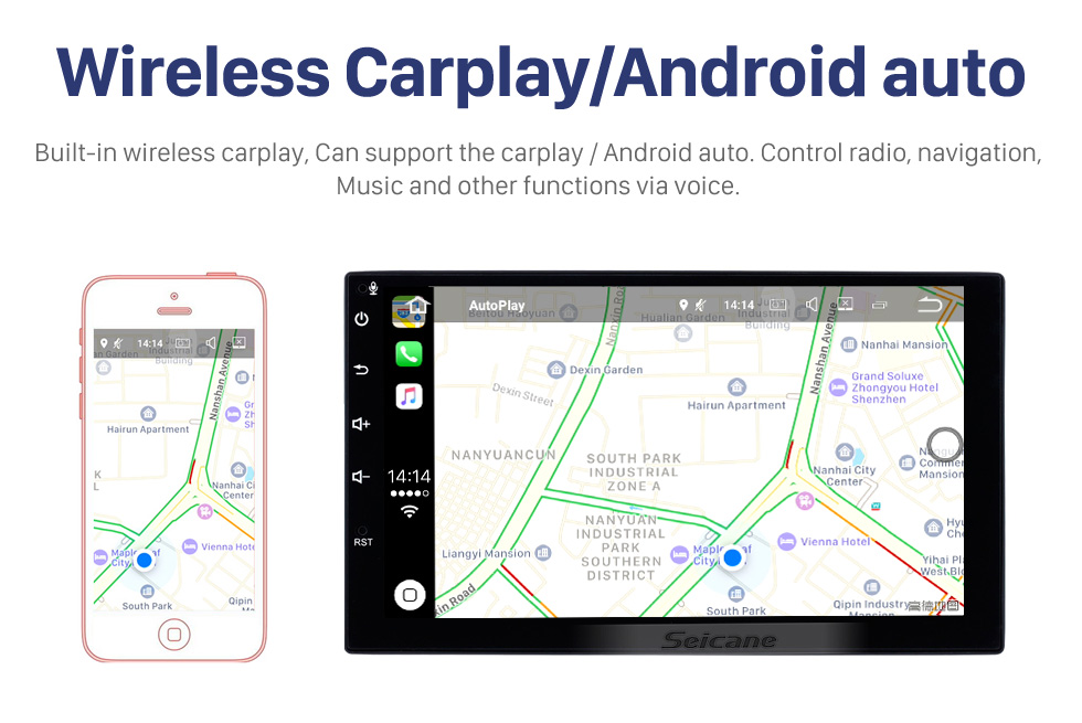 Seicane Android de 7 polegadas 10.0 2001-2008 TOYOTA RAV4 / 2006-2010 Camry / Terios / 2001-2011 Rádio de navegação GPS HILUX com tela sensível ao toque Bluetooth AUX com suporte OBD2 DVR Carplay