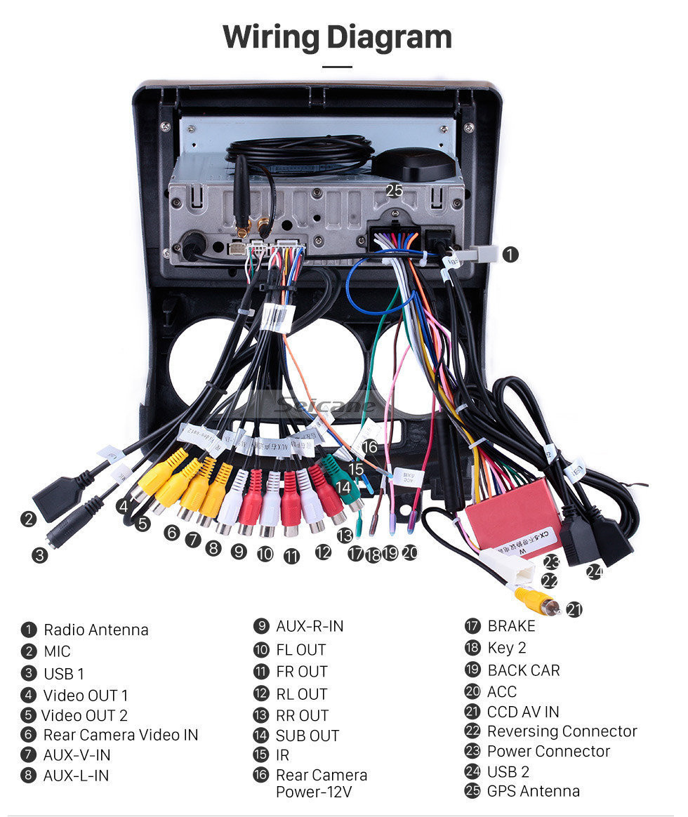 Seicane Android 11.0 Aftermarket OEM Auto Stereo GPS Navigationssystem für 2005-2010 Mazda 5 mit 3G Wifi DVD Radio Bluetooth USB SD Rückfahrkamera