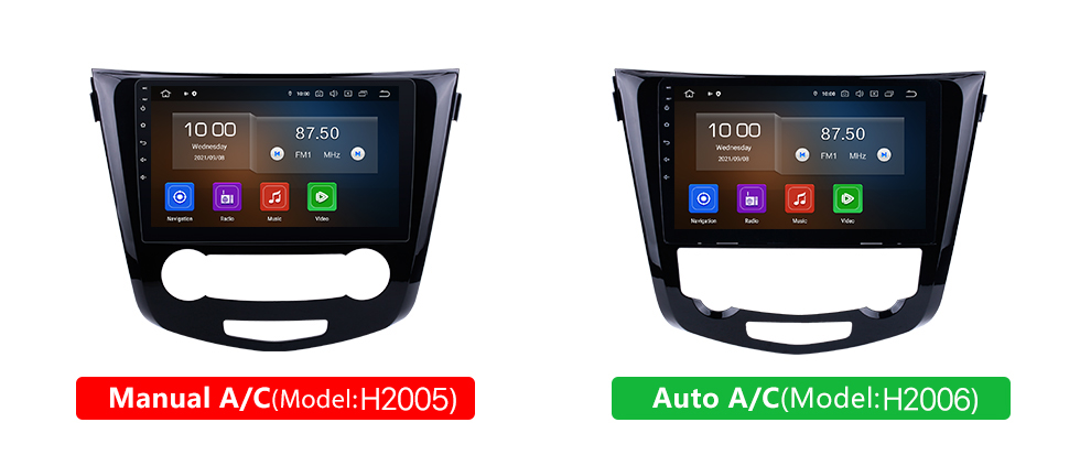 Seicane 10,1 Zoll Für 2014 2015 2016 Nissan Qashqai Android 12.0 Radio GPS Navigationssystem mit Bluetooth TPMS USB AUX 3G / 4G WIFI Lenkradsteuerung