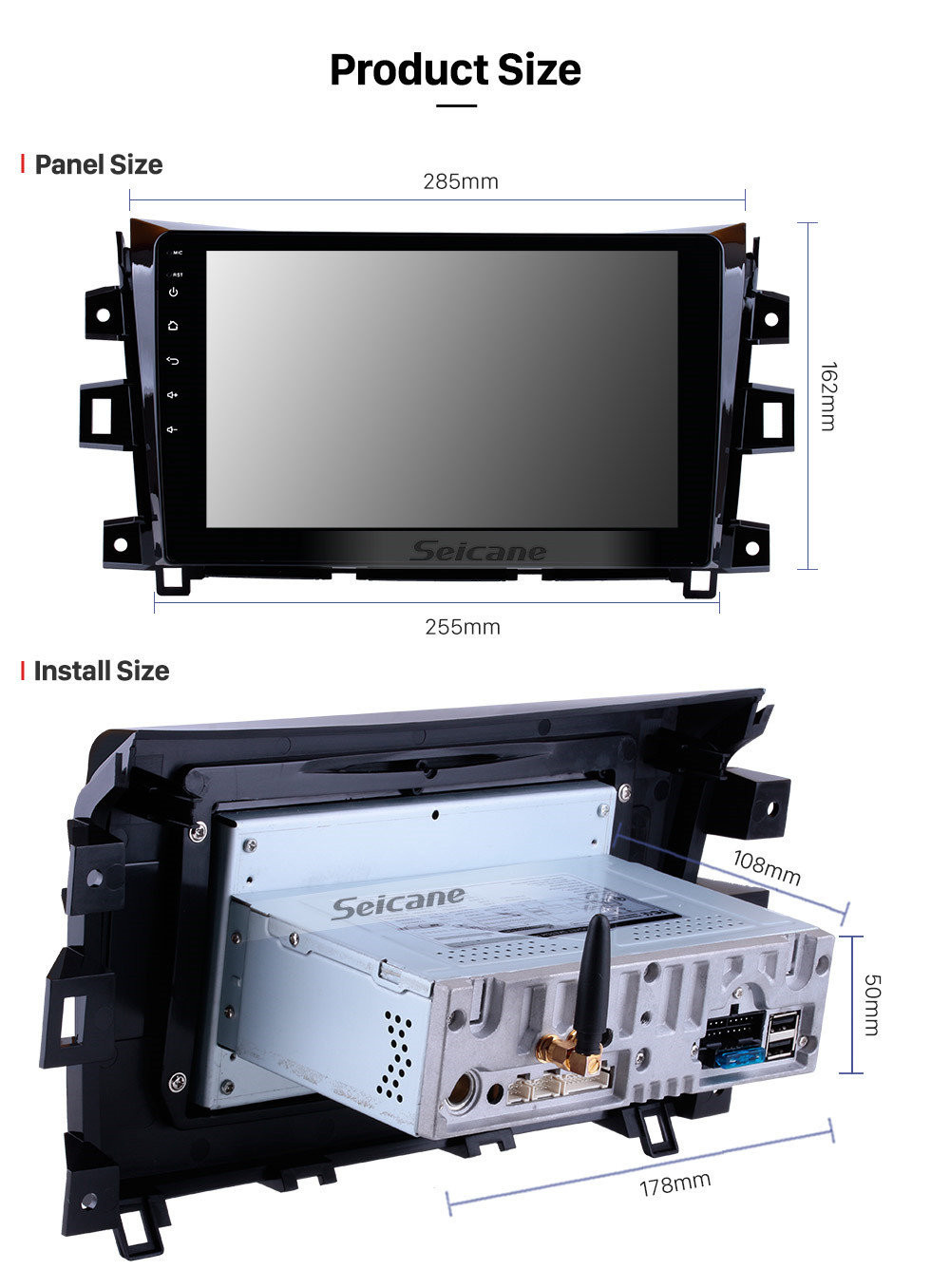 Seicane Android 11.0 para 2011-2016 NISSAN navara Rádio sistema de navegação GPS touchscreen unidade principal WIFI Bluetooth Retrovisor Câmera