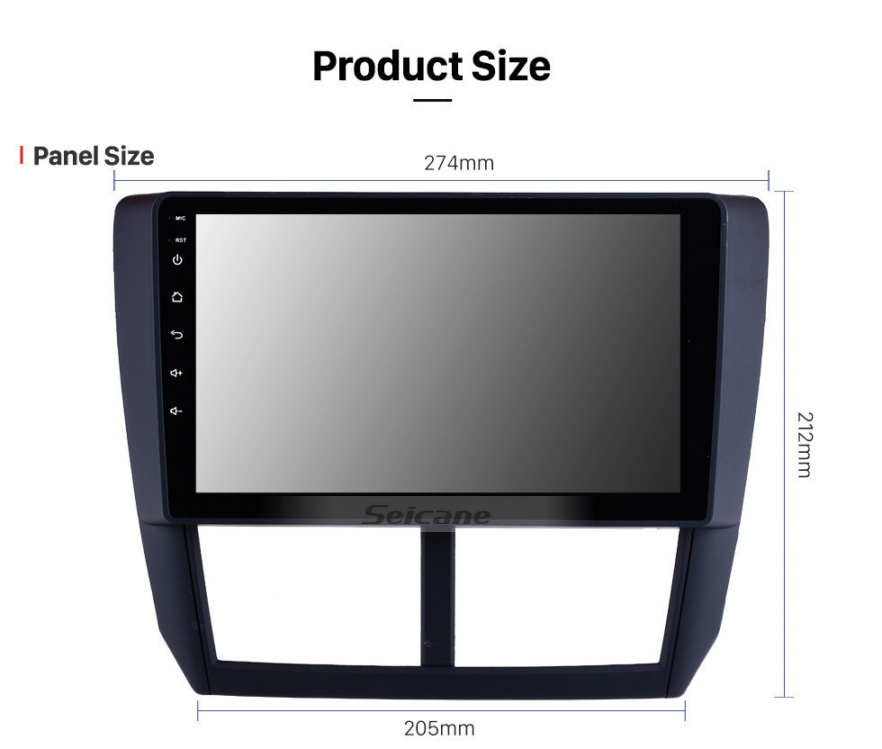 Seicane 9 polegadas oem android 11.0 hd touchscreen player multimídia gps rádio sistema de navegação gps para 2008-2012 subaru forester com suporte usb 4g wifi câmera retrovisor dvr obd ii