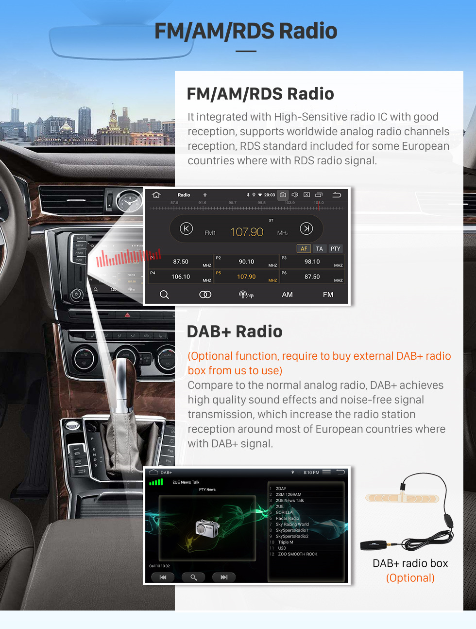 Seicane 9-дюймовый HD-радио с сенсорным экраном для 2001 2002 2003 2004 2005 Lexus ES300 Android 12.0 GPS-навигация Мультимедиа Bluetooth-телефон SWC WIFI USB Carplay DVR заднего вида Видео 1080P