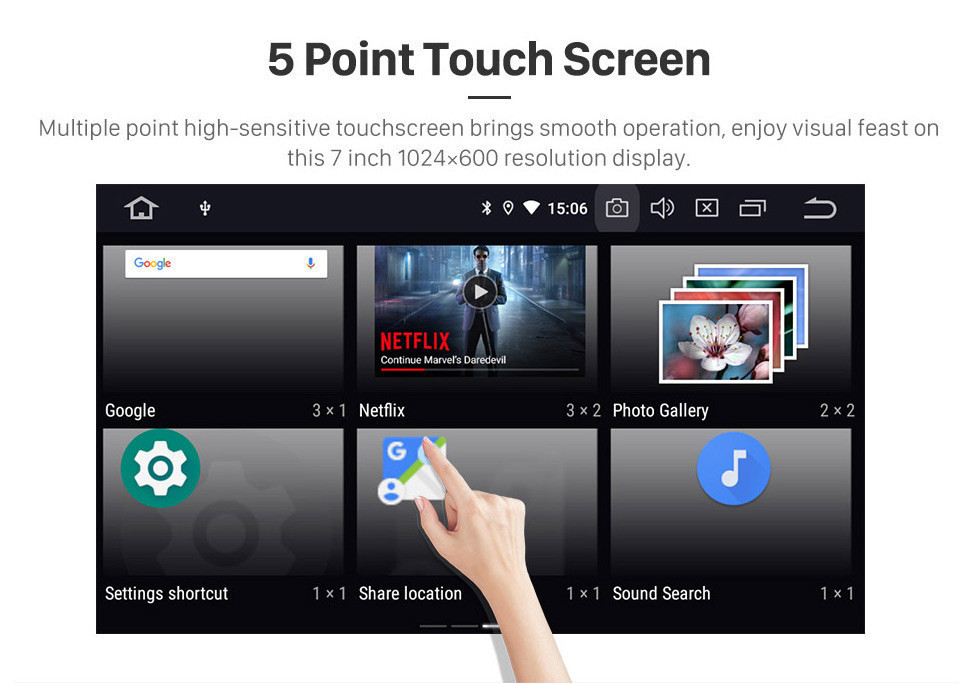 Seicane 7 Zoll HD Touchscreen 2 Din Universal Radio Android 11.0 GPS Navigationssystem mit Bluetooth-Telefon WIFI Multimedia Player 1080P Video USB Lenkradsteuerung