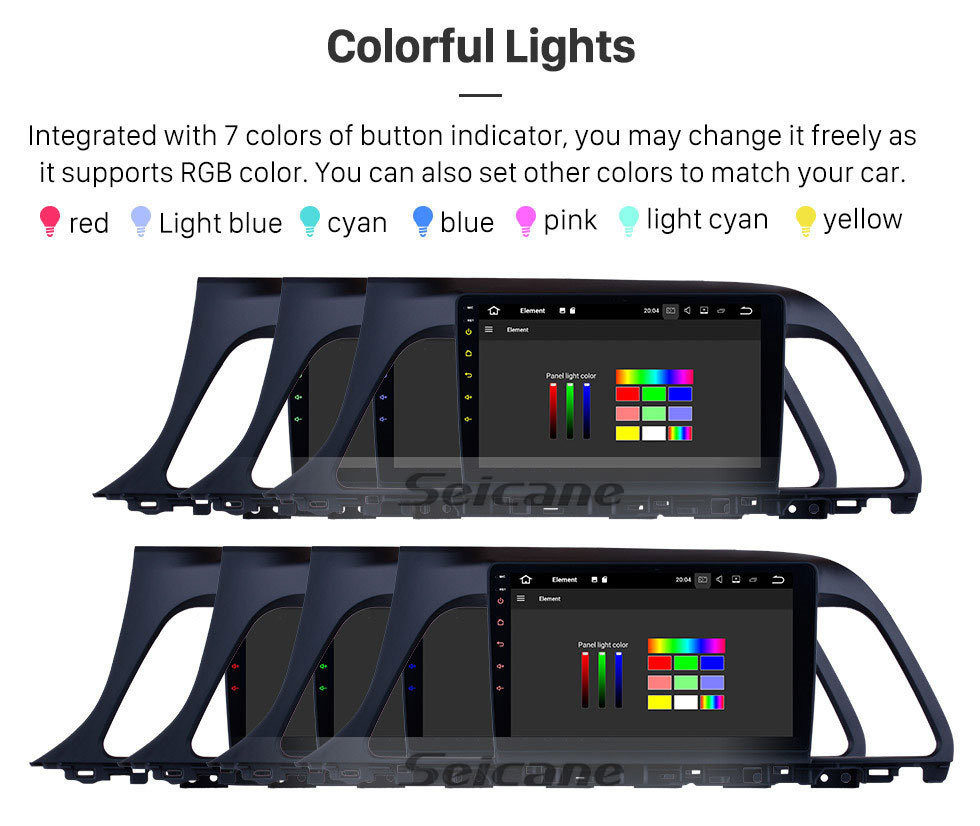 Seicane Pantalla táctil HD de 9 pulgadas para 2015 2016 2017 Hyundai sonata Android 11.0 Radio Navegación GPS con cámara retrovisora TV digital Control del volante Wifi Bluetooth Música