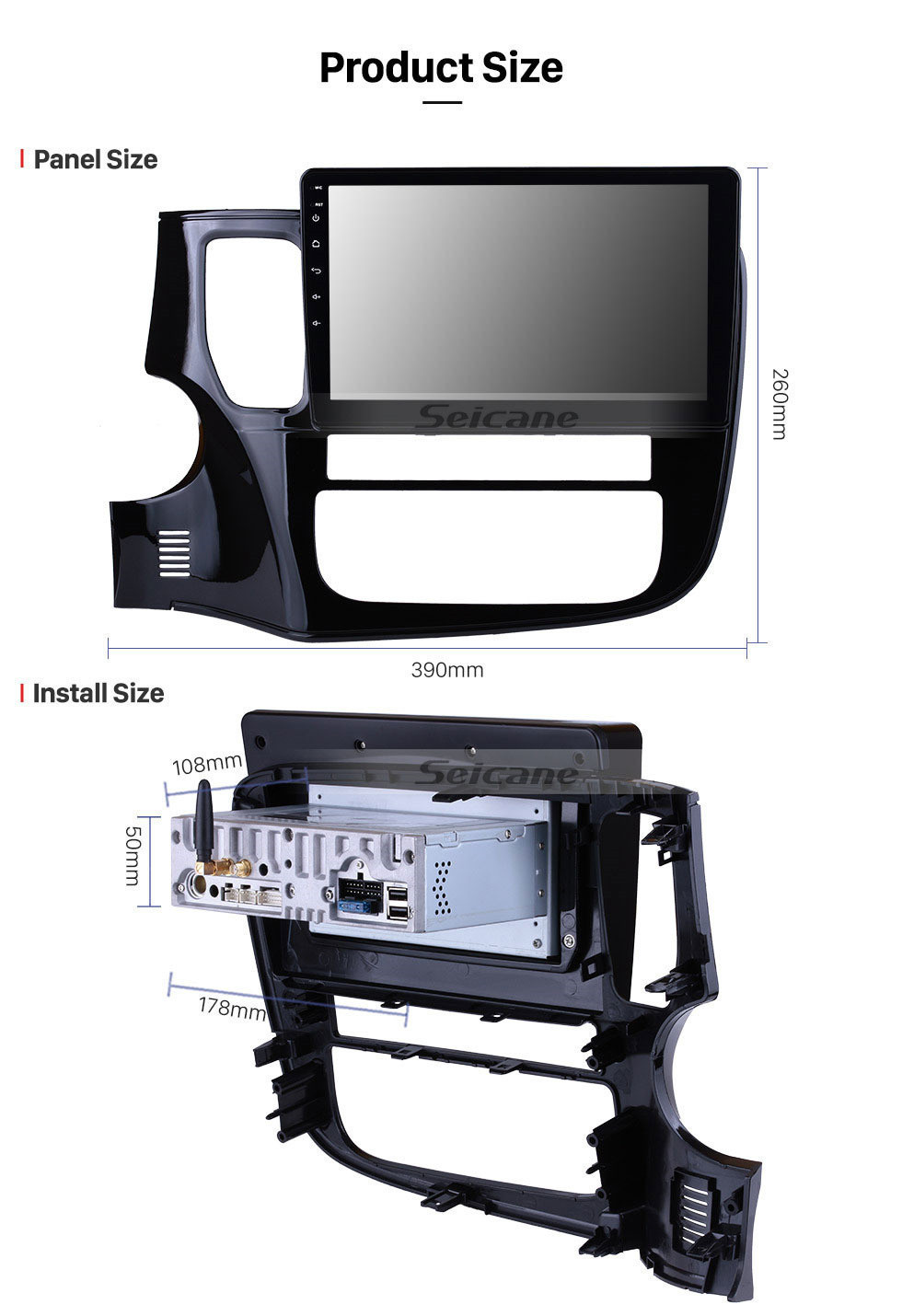 Seicane Android 9.0 GPS-Navigationssystem für 2014 2015 2016 2017 Mitsubishi Outlander HD-Touchscreen Bluetooth-Radio Wlan SWC 1080 P Carplay USB DAB OBD2 Seicane Android 9.0 GPS-Navigationssystem für 2014 2015 2016 2017 Mitsubishi Outlander HD-Touchscreen Bluetooth-Radio Wlan SWC 1080 P Carplay USB DAB OBD2