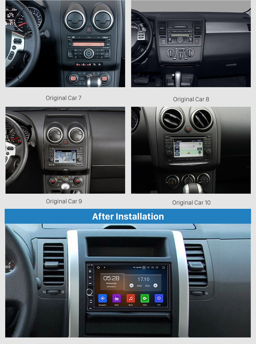 Seicane Android 11.0 Pantalla táctil HD de 7 pulgadas Universal NISSAN TOYOTA VW Volkswagen 2 Din Radio Sistema de navegación GPS WIFI USB AUX Enlace espejo Bluetooth MP3 Música Control del volante